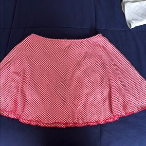 Wild Fable Red and White Skater Mini Skirt
